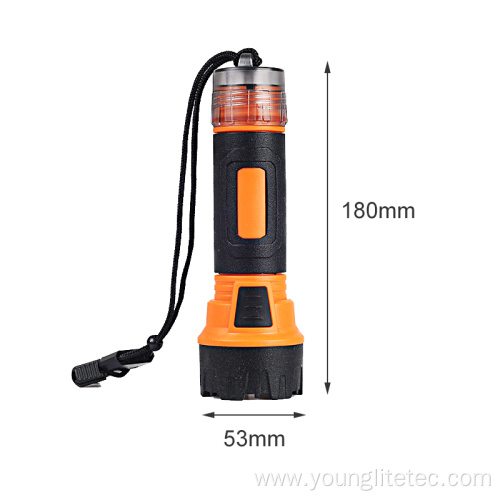 rechargeable rubber plastic waterproof 5W LED flashlight